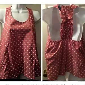 New PEACH LOVE CALIFORNIA Chambray Polka Dot Top